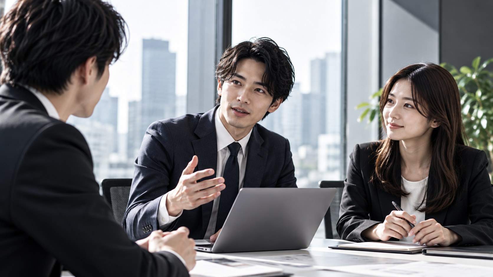 採用に関するビジネスミーティング