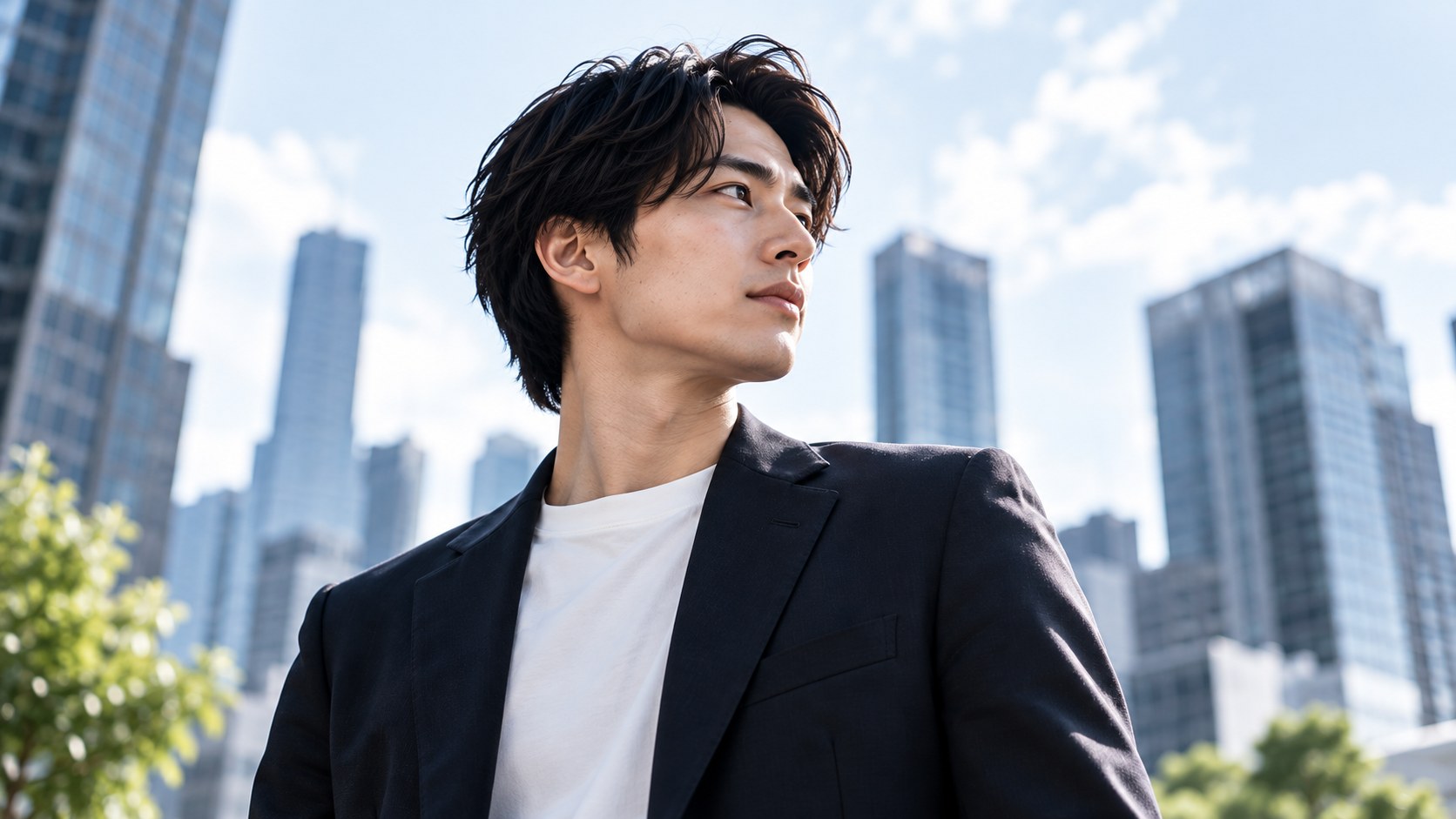 未来を見据える若手ビジネスパーソン